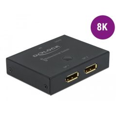 Delock DisplayPort 2 - 1 kapcsoló kétirányú 8K 30 Hz