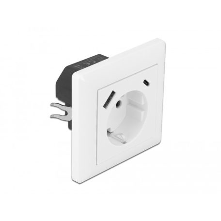 Delock Konnektor két USB töltő csatlakozóval 3,4 A, 1 db. A-típusú USB és 1 db. USB Type-C™