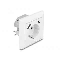   Delock Konnektor két USB töltő csatlakozóval, 1 db. A-típusú USB és 1 db. USB Type-C™ PD 3.0-val, 18 W
