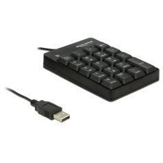 Delock USB numerikus billentyűzet 19 billentyűvel (fekete)