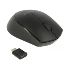   Delock Optikai USB Type-C háromgombos mini egér, 2,4 GHz-es, vezeték nélküli