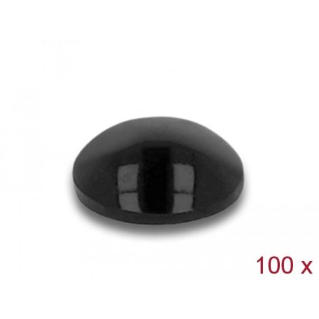 Delock Gumi alátét öntapadós 5 x 2 mm 100 db. fekete
