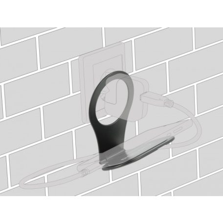 Delock Fekete mobiltelefontöltő tartó csatlakozóaljzathoz