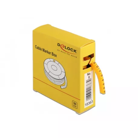 Delock 500 db. sárga kábeljelző doboz No. 9