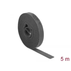  Delock Velcro szürke ragasztó szalag guriga Hx 5 m x Sz 15 mm