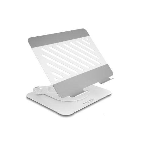 Delock Tablet és Laptop állványtartó állítható, alumínium - 360°-ban forgatható