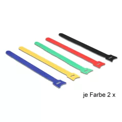   Delock Hurkolható rögzítők, 240 x 12 mm (H x Sz), 10 darab, színes