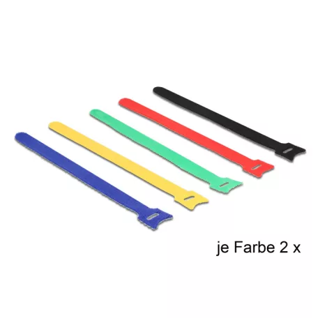Delock Hurkolható rögzítők, 240 x 12 mm (H x Sz), 10 darab, színes