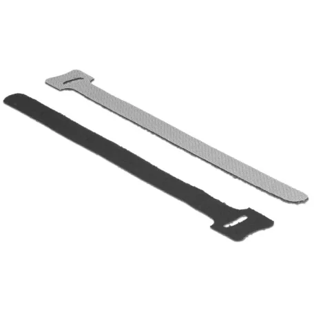 Delock Hurkolható rögzítok, 200 mm x 12 mm (H x Sz), 10 darab, fekete