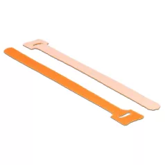   Delock Hurkolható rögzítok, 200 mm x 12 mm (H x Sz), 10 darab, narancssárga