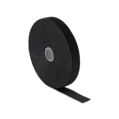 Delock Hurkolható rögzítok, 10 m x 20 mm (H x Sz) tekercs, fekete