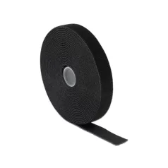   Delock Hurkolható rögzítok, 10 m x 20 mm (H x Sz) tekercs, fekete