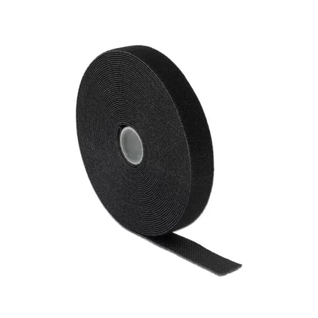 Delock Hurkolható rögzítok, 10 m x 20 mm (H x Sz) tekercs, fekete
