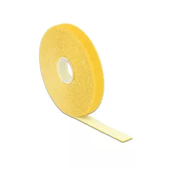   Delock Hurkolható rögzítok, 5 m x 13 mm (H x Sz) tekercs, sárga