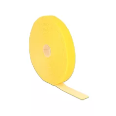   Delock Hurkolható rögzítok, 10 m x 20 mm (H x Sz) tekercs, sárga