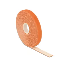  Delock Hurkolható rögzítok, 5 m x 13 mm (H x Sz) tekercs, narancssárga