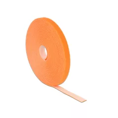   Delock Hurkolható rögzítok, 10 m x 13 mm (H x Sz) tekercs, narancssárga