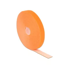   Delock Hurkolható rögzítok, 10 m x 20 mm (H x Sz) tekercs, narancssárga