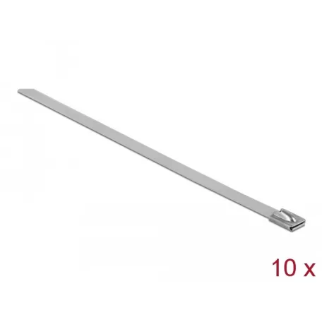 Delock Rozsdamentes Acél Kábelkötegek Hossza 150 x Szélesség 7,9 mm 10 db.