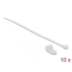   Delock Fehér színű, összekapcsoló pánt készlet 12,7 mm H 300 x Sz 4,8 mm kábelekkel