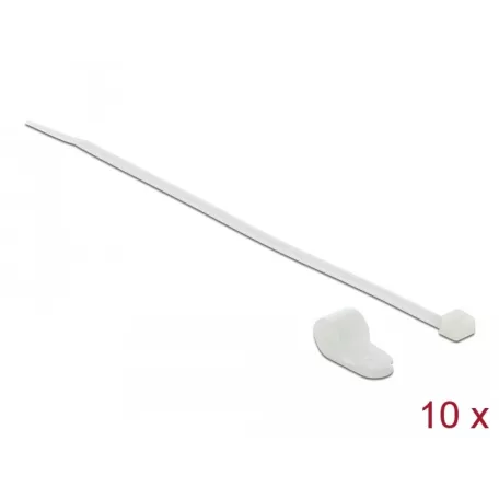 Delock Fehér színű, összekapcsoló pánt készlet 12,7 mm H 300 x Sz 4,8 mm kábelekkel