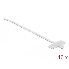   Delock Kábelkötöző címkével Hx 100 x Sz 2,5 mm, 10 darab fehér