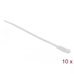   Delock Kábelkötöző címkével Hx 270 x Sz 4,8 mm, 10 darab fehér