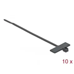  Delock Kábelkötöző címkével Hx 100 x Sz 2,5 mm, 10 darab fekete