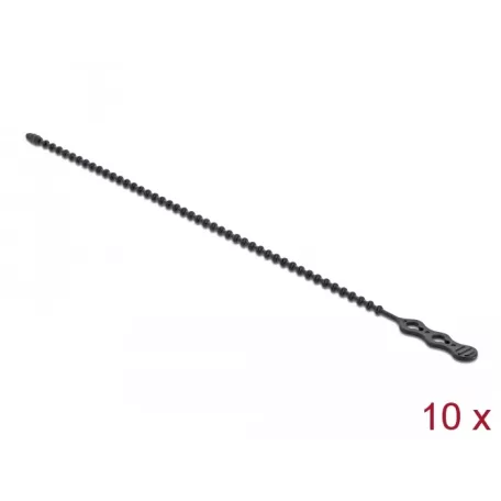 Delock Újrahasználható kötöző Hx 210 x Sz 4,5 mm 10 db. fekete