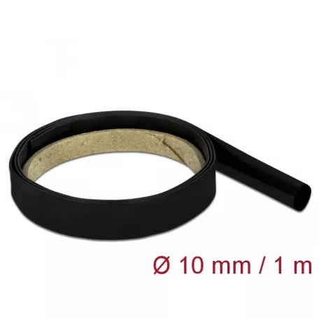 Delock Fekete zsugorcső 1 m x 10 mm