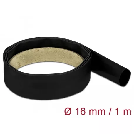 Delock Fekete zsugorcső 1 m x 16 mm