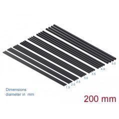   Delock A hőre zsugorodó csőkészlet 28 db.-os, 200 mm hosszú és fekete színű