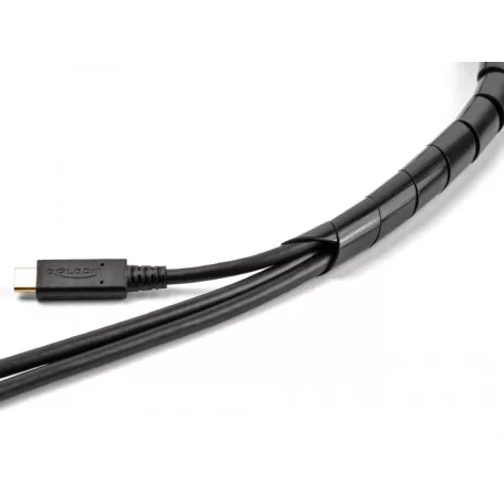 Delock Spirál flexibilis tömlő 2 m x 12 mm fekete