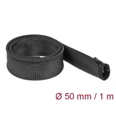   Delock Befont karmantyú zipzáras szorítóval 1 m x 50 mm-es fekete