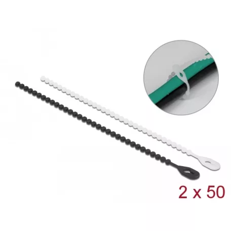 Delock Újrahasználható kötöző Hx 120 x Sz 3,6 mm 100 db.
