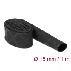 Delock Zsugorcső X-mintás nem csúszós 1 m x 15 mm fekete
