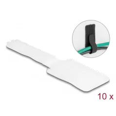   Delock Mini tépőzáras kábeltartó hossza 90 mm és szélessége 24 mm, 10 db. fekete, fehér