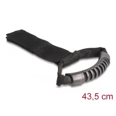   Delock Szállító pánt tépőzáras rögzítővel Hx 435 x Sz 50 mm fekete 2 db.