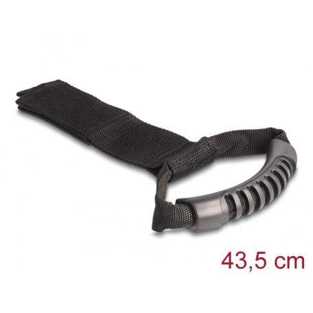 Delock Szállító pánt tépőzáras rögzítővel Hx 435 x Sz 50 mm fekete 2 db.