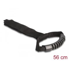   Delock Szállító pánt tépőzáras rögzítővel Hx 560 x Sz 50 mm fekete 2 db.
