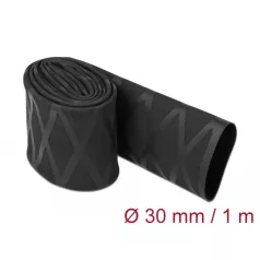 Delock Zsugorcső X-mintás nem csúszós 1 m x 30 mm fekete