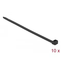 Delock Kábelkötegelő 850 x 9 mm (H x Sz), 10 darab fekete
