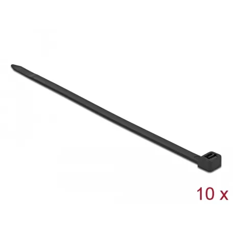 Delock Kábelkötegelő 850 x 9 mm (H x Sz), 10 darab fekete