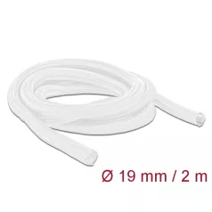 Delock Fonott kábelharisnya önzáródó 2 m x 19 mm fehér