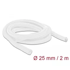 Delock Fonott kábelharisnya önzáródó 2 m x 25 mm fehér