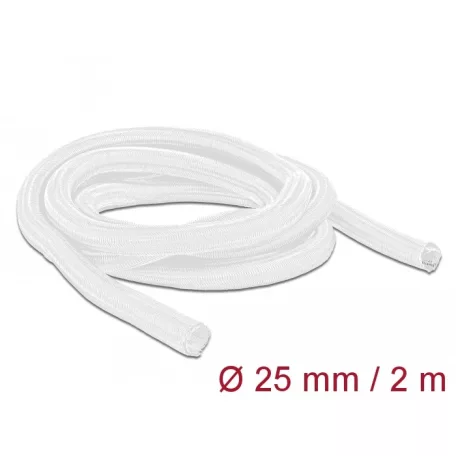 Delock Fonott kábelharisnya önzáródó 2 m x 25 mm fehér