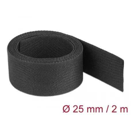 Delock Anyag hőre zsugorodó cső 2 m x 25 mm szugorodási arány 2:1 fekete