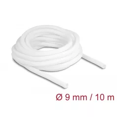 Delock Fonott kábelharisnya önzáródó 10 m x 9 mm fehér