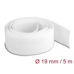   Delock Fonott kábelharisnya tépőzárral 5 m x 19 mm fehér