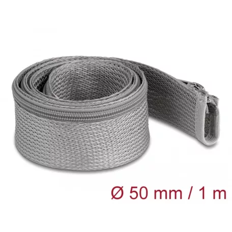 Delock Befont karmantyú zipzáras szorítóval hőállóság egészen 1 m x 50 mm-es szürke